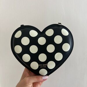 Black Polkadots heart bag Kate Spade New York
